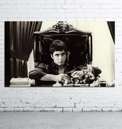 AL PACINO SCARFACE Movie Poster Home Decoration Canvas Oil Painting Black and White Pop Art Wall Pictures Living Room Home Decor9859674