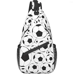 Backpack Soccer Balls Chest Bags Crossbody Sling Bag Travel Hiking Casual Shoulder Daypack For Fans Women Men