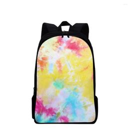 Backpack Fashion Trendy Tie Dye Notebook Backpacks Pupil School Bags 3D Print Oxford Waterproof Boys/Girls Laptop