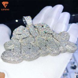 Factory Price Hip Hop Jewellery Letter Sterling Sliver Iced Out Diamond VVS Moissanite Custom Pendant