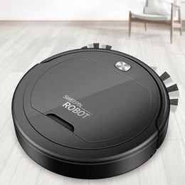Robotic Vacuums Floor robot vacuum cleaner 3-in-1 cleaning and dragging vacuum USB charging for 60 minutes running time household dry and wet dust collector d240530