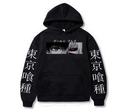 Tokyo Ghoul Anime Kaneki Ken Cool Eyes Hoodie Men Women Creative Fashion Casual Pullover Spring Street Clothing Hoodies Tops Y09274451165