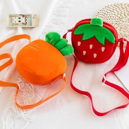 Plush Backpacks Cute fruits childrens plush bags candy bags messenger phone bags plush shoulder bags plush shoulder bags S245305
