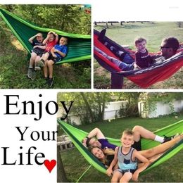 Party Favour Single Person Portable Outdoor Camping Hammock With Nylon Colour Matching High Strength Parachute Fabric Hanging Bed