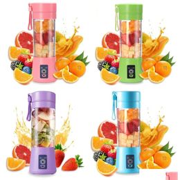 Fruit Vegetable Tools 380Ml Juicer Personal With Travel Cup Usb Portable Electric Blender Rechargeable Bottle Kitchen Mhy080 Drop Deli Otl6E