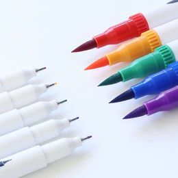 12/24/36/48/80/100PCS Colours FineLiner Drawing Painting Watercolour Art Marker Pens for Calligraphy Dual Tip Brush Pen School