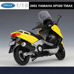 Diecast Model Cars WELLY 1 18 YAMAHA XP500 TMAX Scooter Cruise Simulation Model Pendant Y240530QWO6