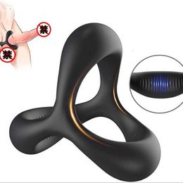 Silicone seminal male non penis ring vibrating husband and wife adult sex products