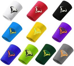 1 pc Nadal Wristband 12575cm cotton wristbands sport sweatband hand band for gym volleyball tennis sweat wrist support guard14295390