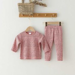 Clothing Sets Infant Boy Girls Baby Clothes Dot Pattern Cotton Spring Summer Newborn T Shirt + Pant Pyjamas Kids H240530 0GG9