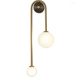 Wall Lamps Modern Simple Milk White Glass Lamp Nordic Bedroom Headboard Living Room Background Corridor Staircase