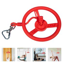 Ninja Wheel Indoor Hanging Ring Outdoor Gym Equipment Toy Heavy Duty Kids Swing Exercise Handle Grip Steering Abs Child