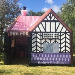 Inflatable Irish pub with fire place,portable Bar Tent for summer birthdays weddings parties