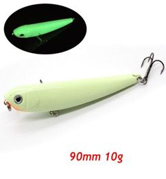 1pc 90mm 10g Luminous Pencil Hard Baits Lures Fishing Hooks 6 Treble Hook Fishhooks Pesca Tackle Accessories KLIU5034810409