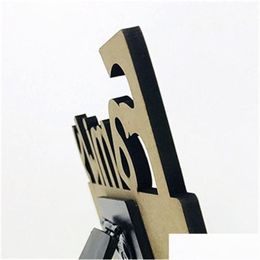 Frames And Mouldings Woodiness Sublimation Blank Mdf Diy Three Nsional Hollowing Out Slate Letter Shape Laser Cutting Home Accessory D Dhgr7
