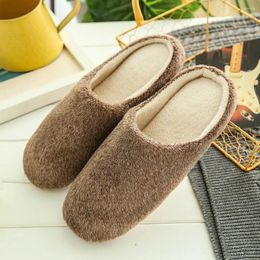 Slippers Men's Winter Warm Men Indoor Shoes Casual Sneakers For Home Cotton Slipper Soft Plush Male Big Size Floor