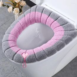 Toilet Seat Covers 1pc Bathroom Thickened Cushion Mat Pad With Handles Soft Washable Universal Nordic Style Bidet