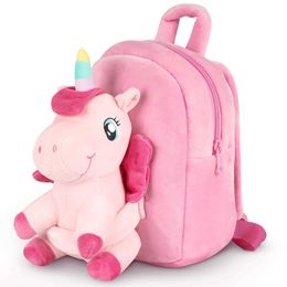 Plush Backpacks Plush filled toy childrens daycare backpack suitable for cute animals for little girls small childrens backpack plush pink S245305