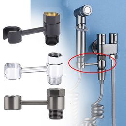 Handheld Shower Holder Wall Mounted Bracket Toilet Sprayer Base Support Universal Faucet Replacement Parts 360° Adjustable