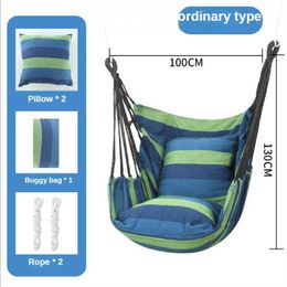 Hammocks Canvas hanging chair college student dormitory hammock with indoor camping swing adult leisure H240530 1NTU