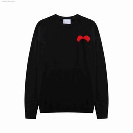 Men's Sweaters mens sweater crew neck sweaters classic Embroidery paris style causal Oversize Macaron colors sweatshirts Q240530