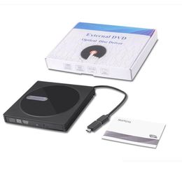Optical Drives Usb 3.0 Type C/Usb3.0 External Dvd Rw Drive Burner Writer Super For Laptop Notebook Drop Delivery Computers Networking Otsem