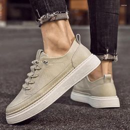 Casual Shoes Plus Size For Men Round Head Solid Colour Non-slip Comfortable Sneakers Soft Sole Outside Walking Flat Bottom Trainers
