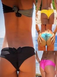 Seksi Kadın Bikini Yüzme Sandıkları Yay Siyah Kısa Yaz Yüzme Brezilyalı Arsız Tack Kesim Tanga Bottom Plajı Pantolon1901484