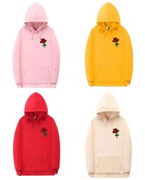 Hip Hop Hoodies Sweatshirt Fashion Rose Flower Print Winter Hoody Streetwear Casual Pullover Male Female Sudaderas Quality Tops Y06569030