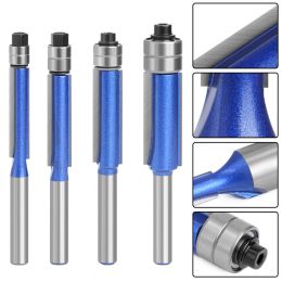6.35mm Shank Flush Trim Bit Router Bit With Double Bearing Milling Cutter For Wood Router Bit Face Mill Woodworking Tools