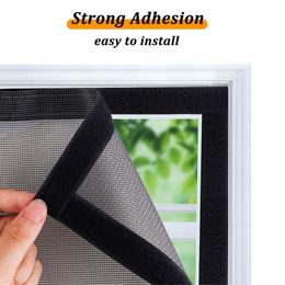 Indoor Self-Adhesive Window Screen Mesh anti-Mosquito Home Door Window Curtain Mesh for Mosquito Summer Invisible Insect Nets