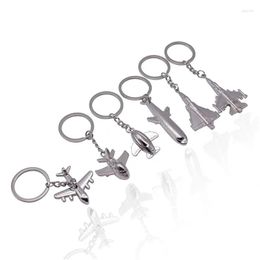 Keychains & Lanyards Air Plane Model Fighter Toy Keychain Aircrafe Travel Fashion Gift Key Ring Bag Car Accessories Jewelry For Him K Dhlsk