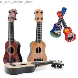 Guitar Mini Guitar 4-String Classical Quad Toy Instrument Childrens Beginner Simulation Performance Early Teaching Small Guitar 2405301