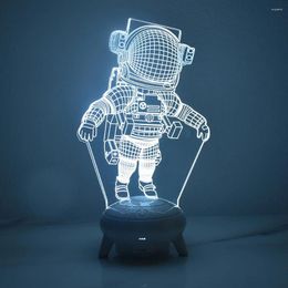Night Lights 16 Colors Remote Control Astronaut 3D Light LED Spaceman Colorful RGB Bedroom Desk Decora Lamp Children's Day Gift