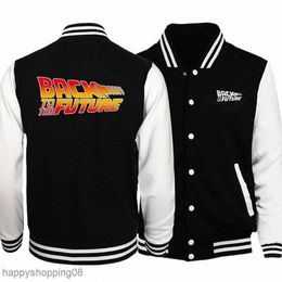 Вернуться к будущему бейсбольной куртке Men Classic Movie Series Jackets Casual Mensize Mens Creative Hip Hop Streetwear Z6J8#