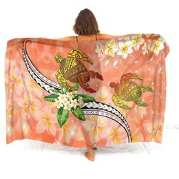 Wrap Sarong Fashion Polynesian Custom Hawaiian Resort Beach Sarong Ladies Beach Sarong Coat Swimsuit 240530