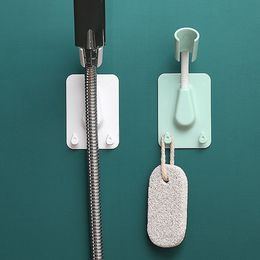 Punch-free Bathroom Wall Mounted Hand Shower Head Holder Bracket Fixing Clip Adjustable Accessories Household Nozzle Base Shelf