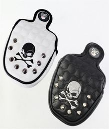 Golf Putter Cover Skull Rivets PU Leather Magnetic Closure Headcover for Mallet Putter Golf Head Covers 2206294281836