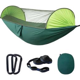 Hammocks Durable and sturdy camping hammock with mosquito net portable proof outdoor swing H240530 U2MA