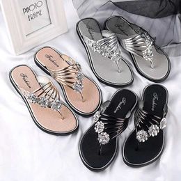 Slippers 2024 Womens Slippers Summer Sandals Xinping Silver Womens Shoes Lightweight Slippers Womens Coat Casual Flip T240530