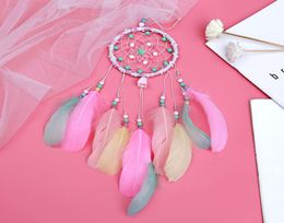 Colourful Feather Handmade Dream Catcher Car Home Wall Hanging Decoration Ornament Gift Wind Chime Craft Decor New3254338