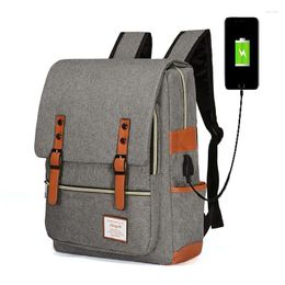 Backpack Usb Rechargeable Men's And Women's Leisure Travel Computer Bag Trendy College Wind Student