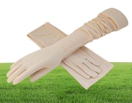 Women Summer Long Cotton Modal Sunscreen Gloves Arm Cotton Half Finger Gloves Cuff Sun Hand Protection AntiUV Driving15825944