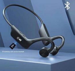 Bone Conduction Earphones Wireless Bluetooth 51 Headphones Outdoor Sport Earbuds Headset With Mic For Android Ios Support SD Card61434365