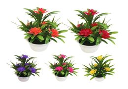 Creative Mini Artificial Flower Potted Plant Lotus Bonsai Wedding Party Garden Home Resturant Table Decor Artificial Plants9385041