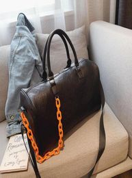 Duffel Bags Style Classic Presbyopia PU Handbag Fashion Shoulder Bag Men And Women Sports Short Trip Travel Casual5532553