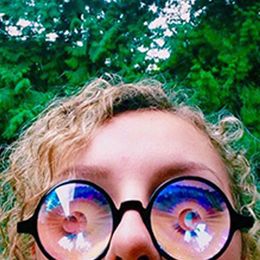 Kaleidoscope Eyewears Women Retro Rave Festival Round Sunglasses Men Nail Holographic Mosaic Prism Sun Glasses Party Cosplay