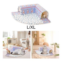 Cat Tunnel and Bed Toy Set with Hanging Balls Foldable Soft Cats Tunnel Tubes Toys for Hamster Outdoor Small Animals Cats Kitten