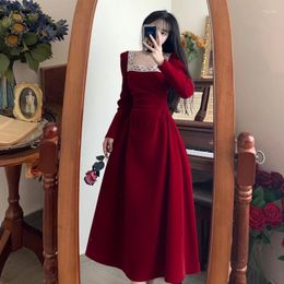 Casual Dresses Large Size Women's Toasting Bride Return Door Wedding Usually Can Wear Wine Red Dress