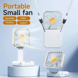 Fans TXFS02 Multifunctional Small Fan Portable Hanger Foldable Desktop Fan Charging With Batteries Essential Gift For Outdoor Travel